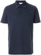 Sunspel Chest Pocket Polo Shirt - Blue