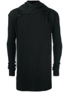 Rick Owens Hooded Cardigan, Men's, Size: Medium, Black, Virgin Wool