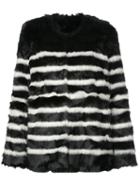 Frame Oversized Faux-fur Jacket - Black