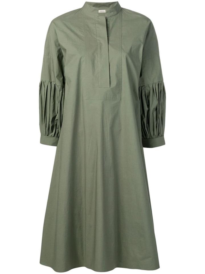 Odeeh Pleated Sleeve Dress - Green