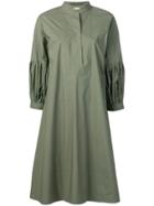 Odeeh Pleated Sleeve Dress - Green