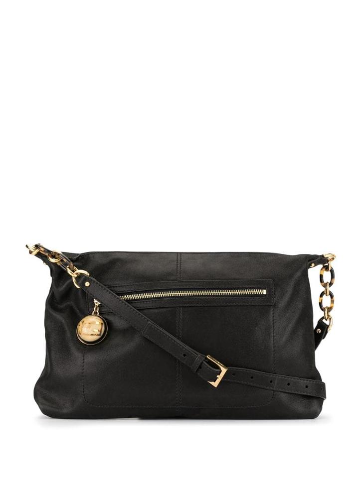 Fendi Pre-owned Tortoiseshell Detailing Crossbody Bag - Black