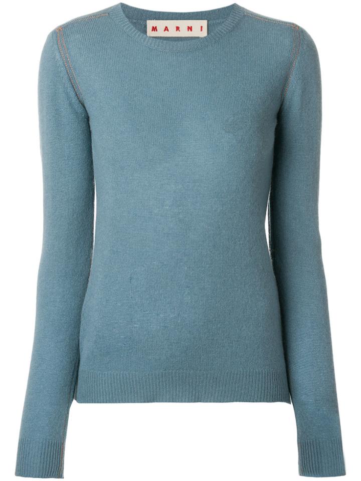 Marni Cashmere Crew Neck Sweater - Blue
