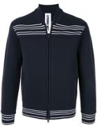 A Personal Note 73 Striped Bomber Jacket - Blue
