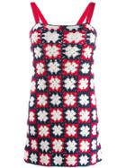 Staud Turbo Crochet Mini Dress - Red