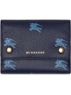 Burberry Small Ekd Leather Wallet - Blue