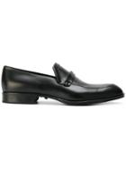 Versace Greek Key Strap Loafers - Black