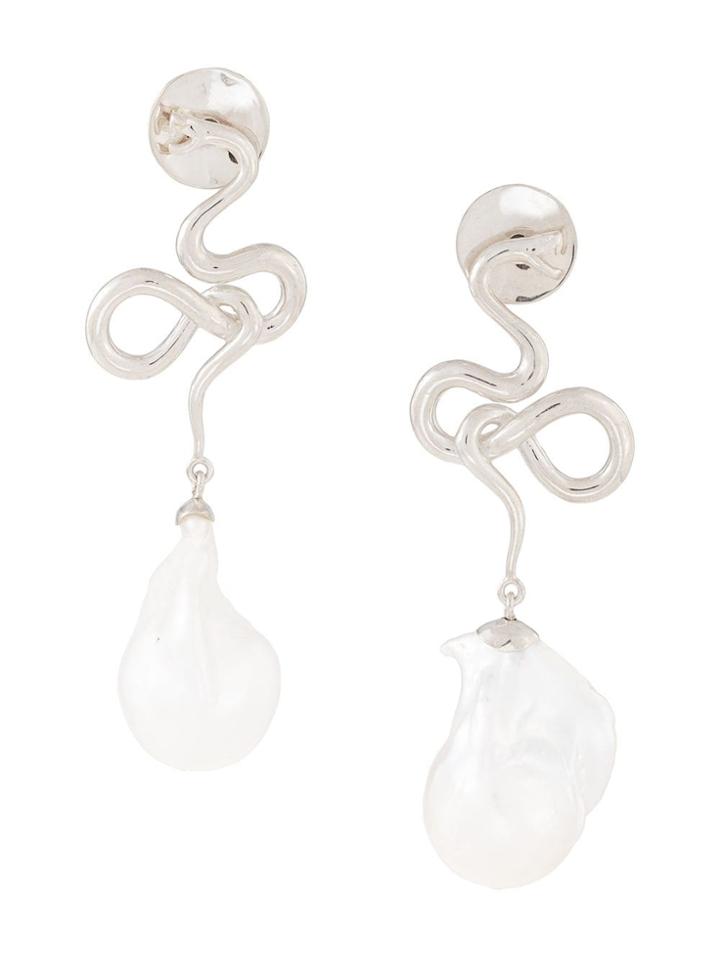 Meadowlark Medusa Drop Earrings - White