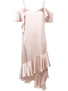 Semicouture Off-shoulder Drape Dress - Pink
