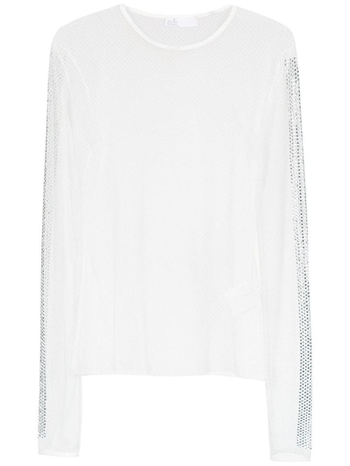 Nk Embellished Lace Blouse - White