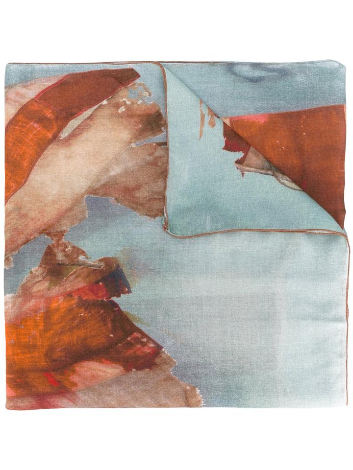 Dondup - Watercolour Scarf - Men - Modal/virgin Wool - One Size, Modal/virgin Wool