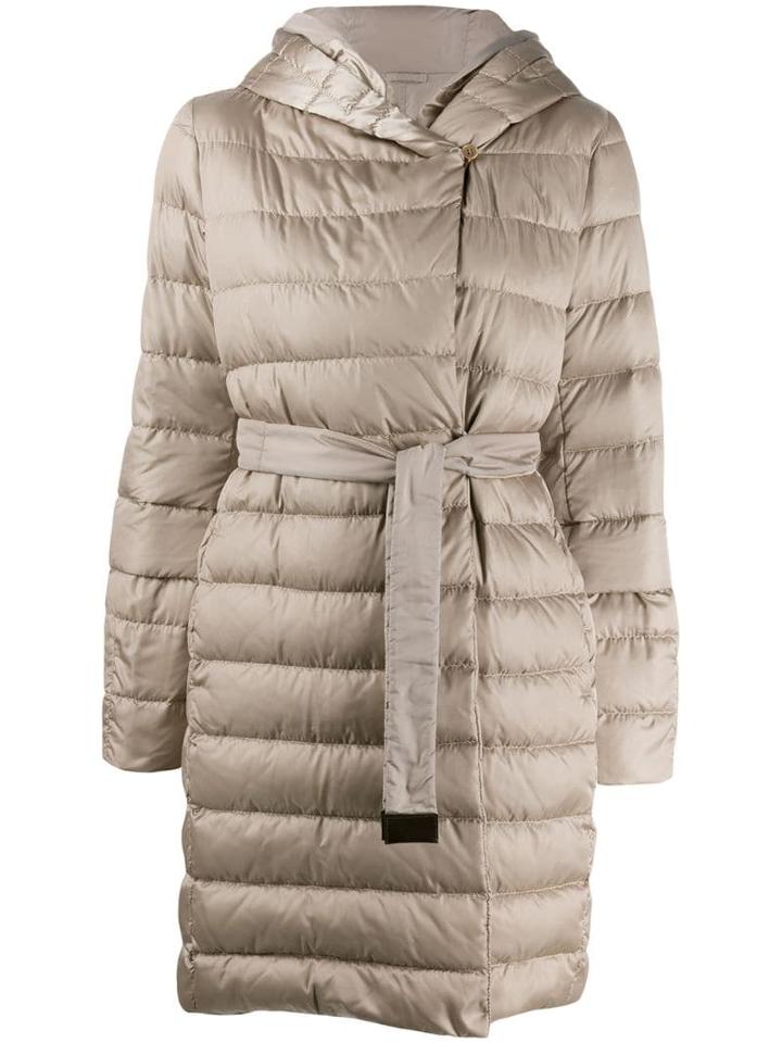 Max Mara Belted Puffer Coat - Neutrals