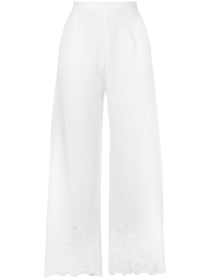 Ermanno Scervino Open Embroidery Trousers - White