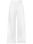 Ermanno Scervino Open Embroidery Trousers - White