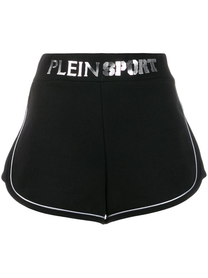 Plein Sport Metallic Logo Shorts - Black