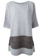 Issey Miyake Cauliflower Ribbed Loose-fit T-shirt, Women's, Grey, Polyester/polyurethane