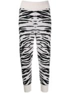 Laneus Animal Pattern Knit Trousers - White