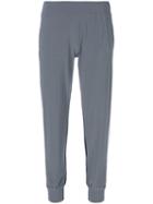 Norma Kamali - Side Stripe Jogging Pants - Women - Polyester/spandex/elastane - M, Grey, Polyester/spandex/elastane