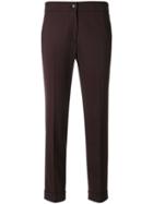 Etro Cropped Pleated Trousers - Pink & Purple