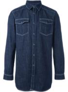 Givenchy Classic Denim Shirt, Men's, Size: Medium, Blue, Cotton/polyester/zamac