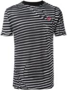 Mcq Alexander Mcqueen 'swallow' Striped T-shirt, Men's, Size: Large, Black, Cotton