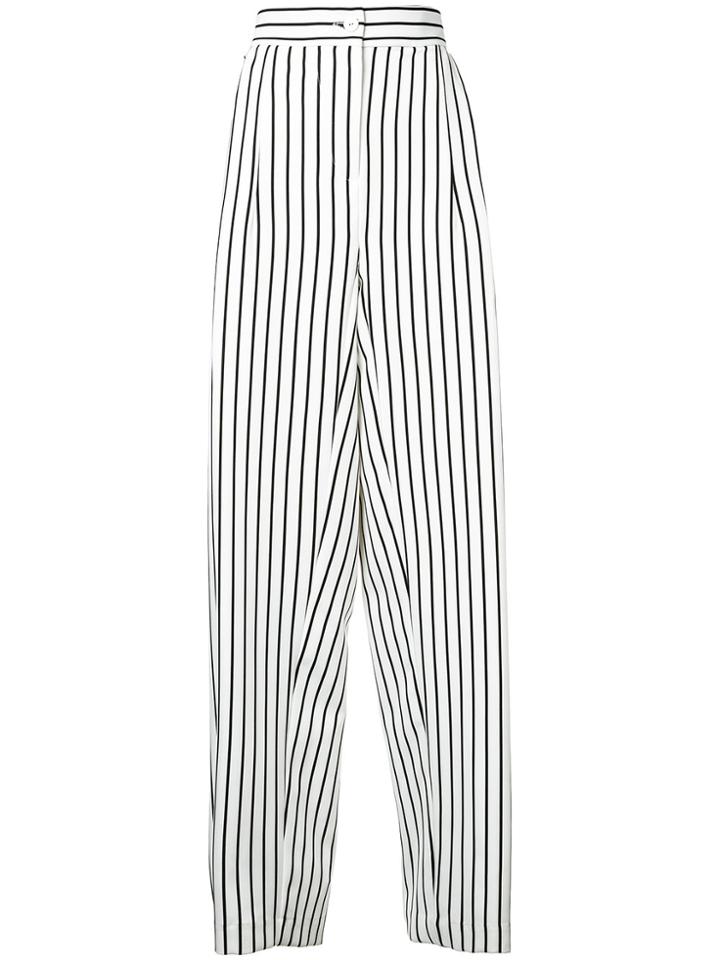 Taylor Striped Palazzo Pants - White