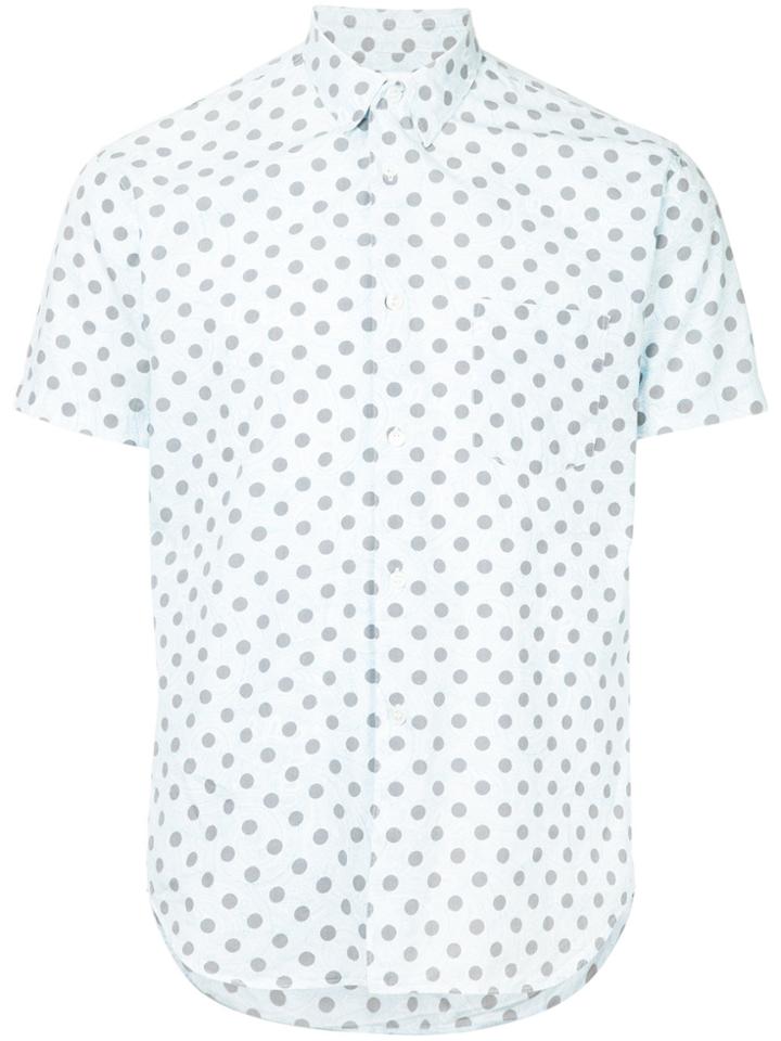 Comme Des Garçons Vintage Paisley Polka Dot Shirt - Blue