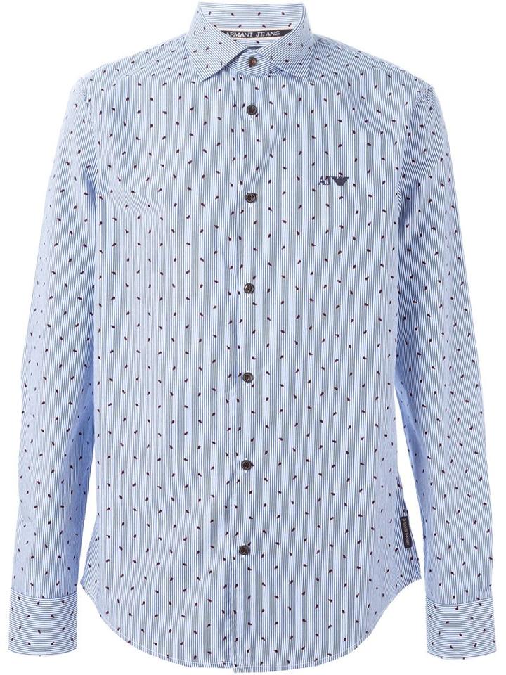 Armani Jeans Printed Stripe Shirt
