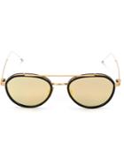 Thom Browne Round Frame Sunglasses, Adult Unisex, Blue, Metal (other)/18kt Gold
