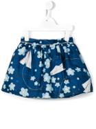 Hucklebones London Floral And Paper Airplane Print Skirt, Girl's, Size: 6 Yrs, Blue