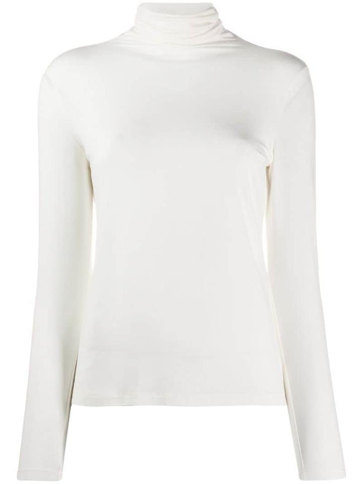 Antonelli Roll-neck Knitted Top - White