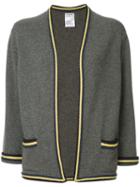 Chanel Pre-owned Striped Pattern Cardigan - Grey