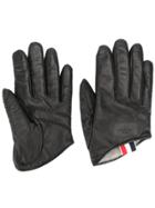 Thom Browne Cashmere-lined Leather Gloves - Black