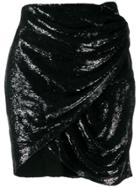 Iro Draped Mini Skirt - Black