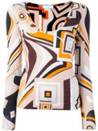 Emilio Pucci Vintage Geometric Printed Top, Women's, Size: 40