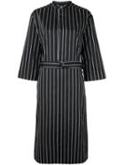 Bassike Pinstripe Oversized Shirt Dress - Blue