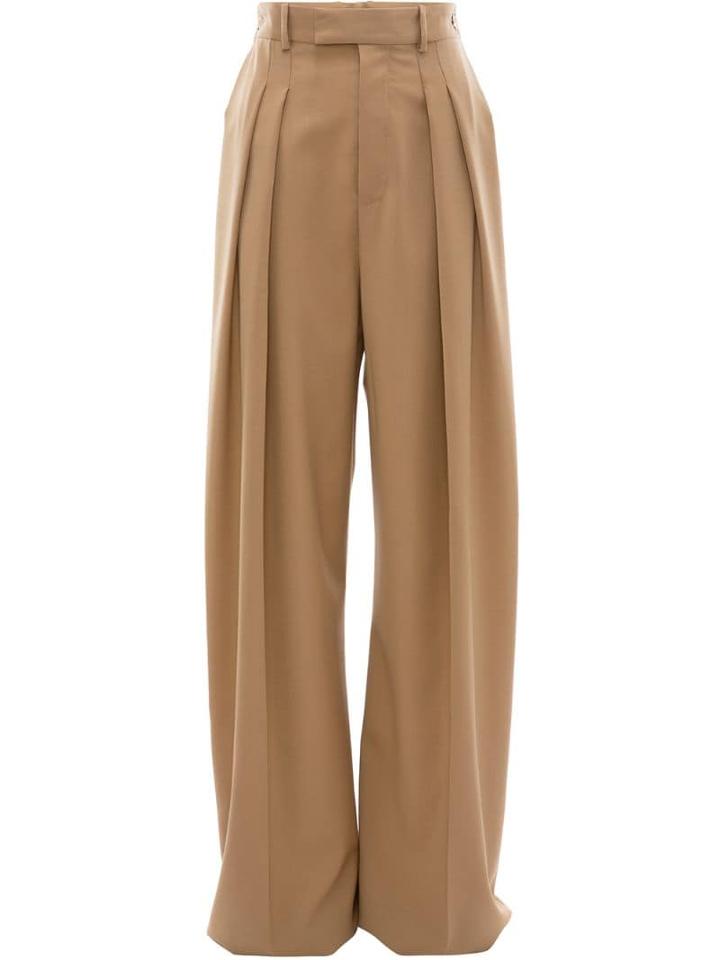 Jw Anderson High Waisted Wide Leg Trousers - Brown