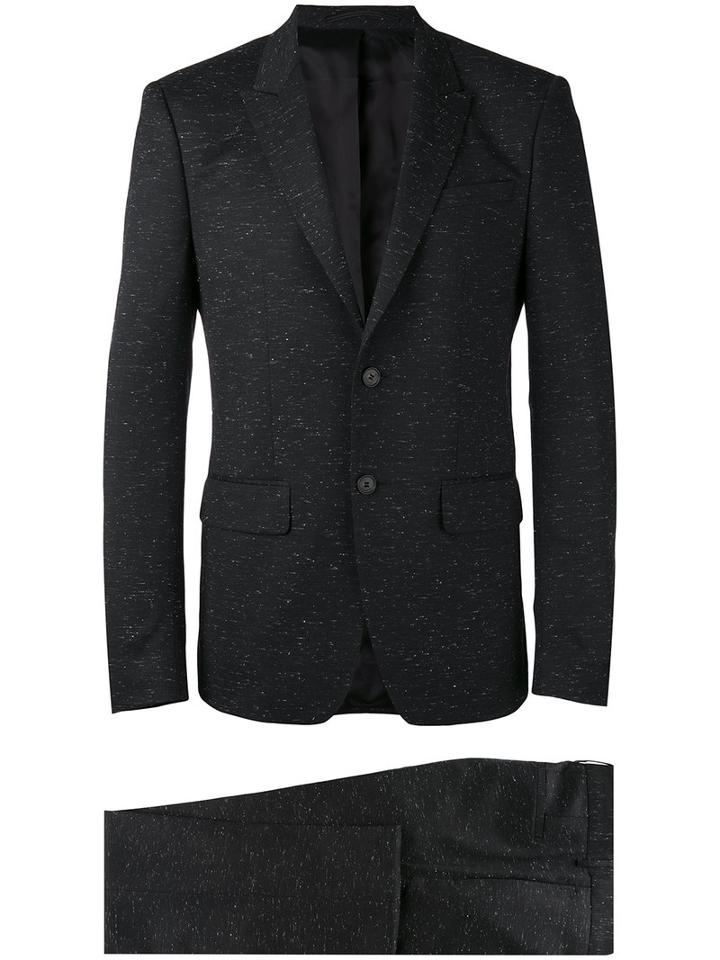 Givenchy Speckled Suit, Men's, Size: 50, Black, Wool/cotton/spandex/elastane/acetate