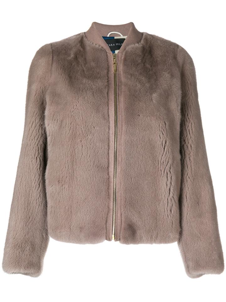 Cara Mila Rosa Bomber Jacket - Pink & Purple
