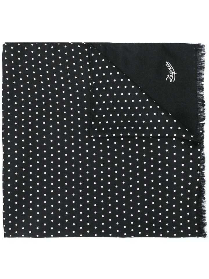 Ermenegildo Zegna Polka-dot Scarf - Black