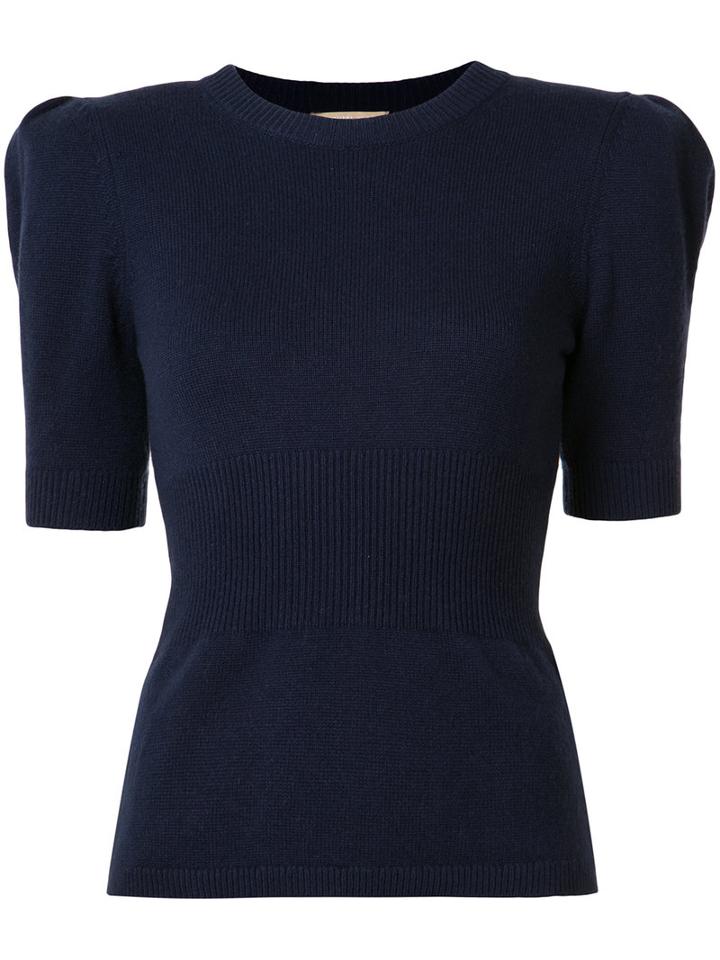 Michael Kors Short Sleeve Sweater, Women's, Size: Medium, Blue, Cashmere
