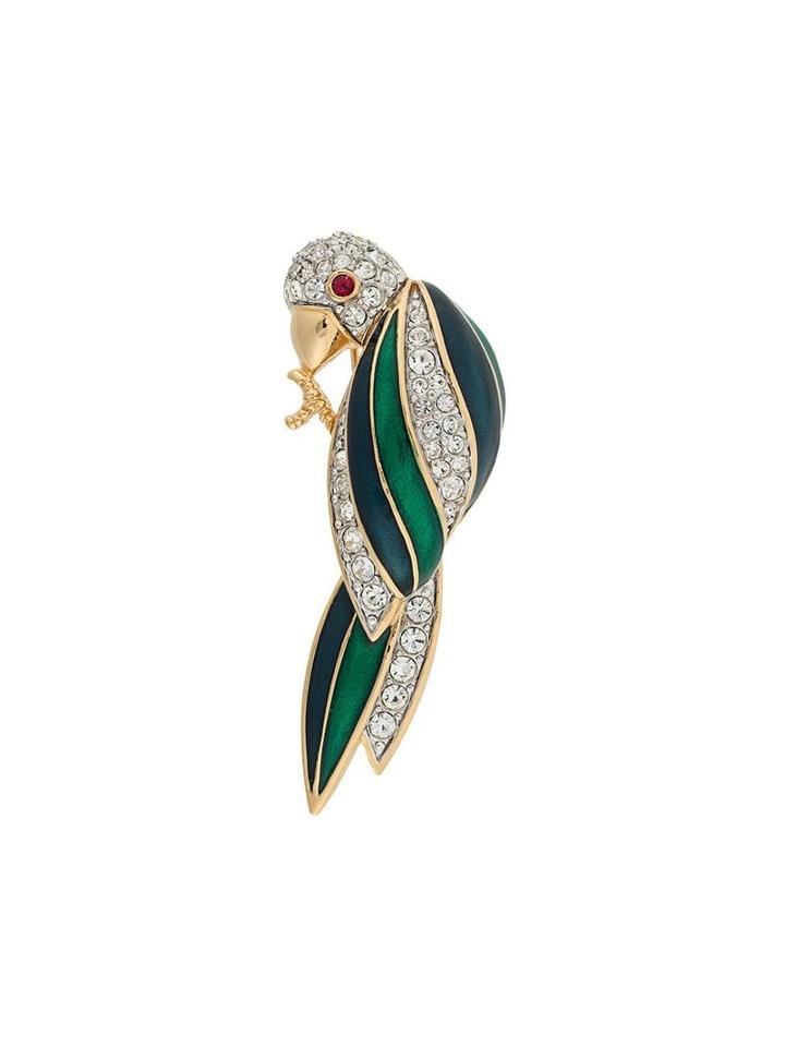 Susan Caplan Vintage D'orlan Jay Bird Brooch - Blue