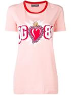 Dolce & Gabbana Sacred Heart Logo T-shirt - Pink
