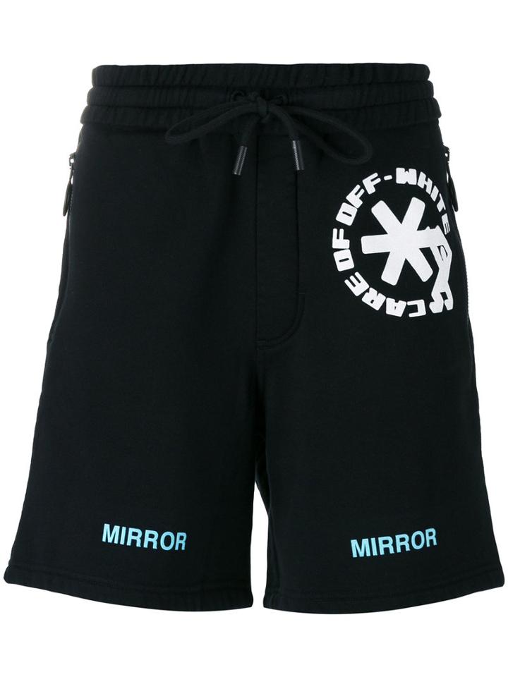 Off-white - Track Shorts - Men - Cotton - L, Black, Cotton