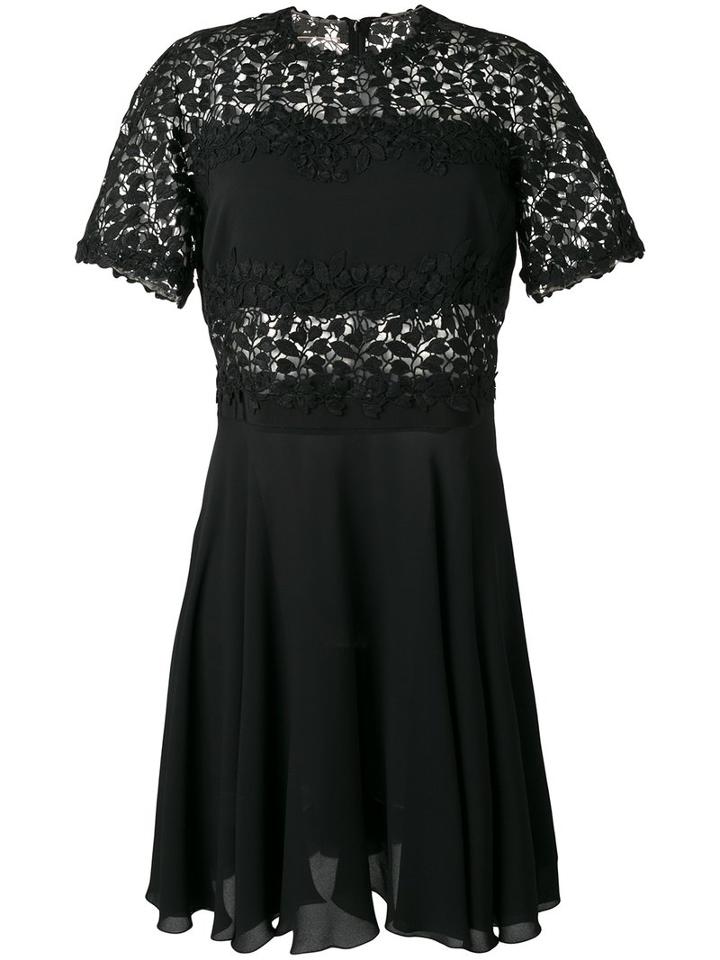 Giambattista Valli Flared Dress, Size: 46, Black, Silk/polyester/polyamide