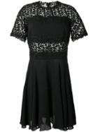 Giambattista Valli Flared Dress, Size: 46, Black, Silk/polyester/polyamide