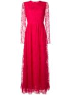 Philosophy Di Lorenzo Serafini Lace Detail Evening Dress - Red