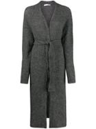 Tela Belted Knit Cardigan - Grey