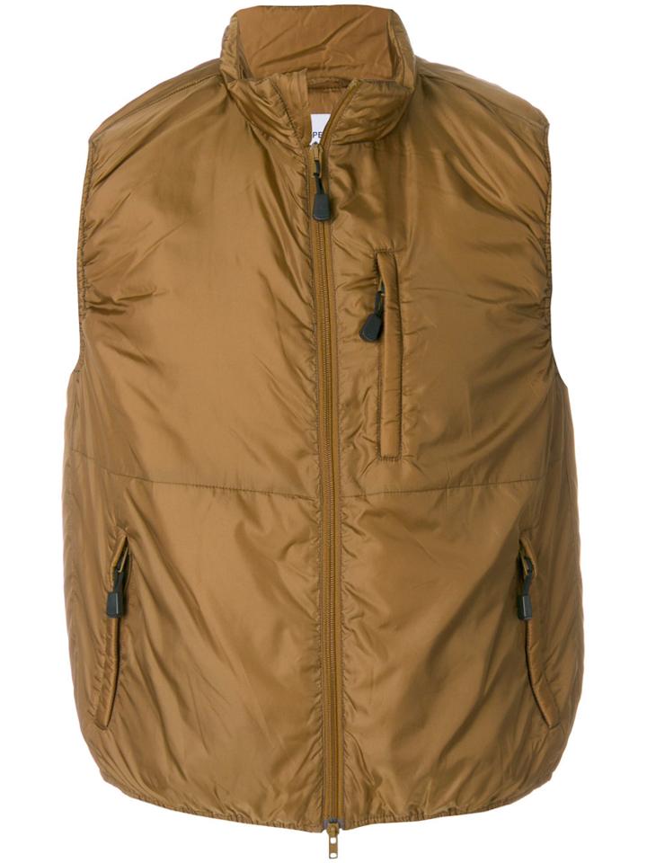 Aspesi Zip Gilet - Brown