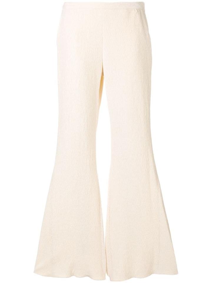 Rosetta Getty Textured Flared Trousers - Neutrals